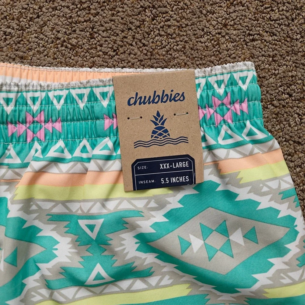 NWT Chubbies Swim Trunks Mens 3XL XXXL Lined Shorts 7
